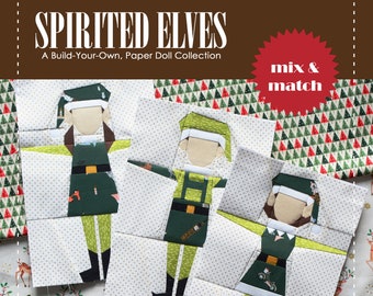 Spirited Elves - Digital PDF - A Build-Your-Own, FPP Doll Collection with Table Runner Quilt Pattern