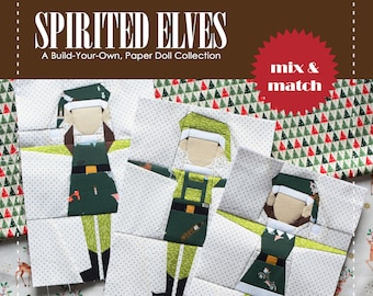 Spirited Elves - Digital PDF - A Build-Your-Own, FPP Doll Collection with Table Runner Quilt Pattern