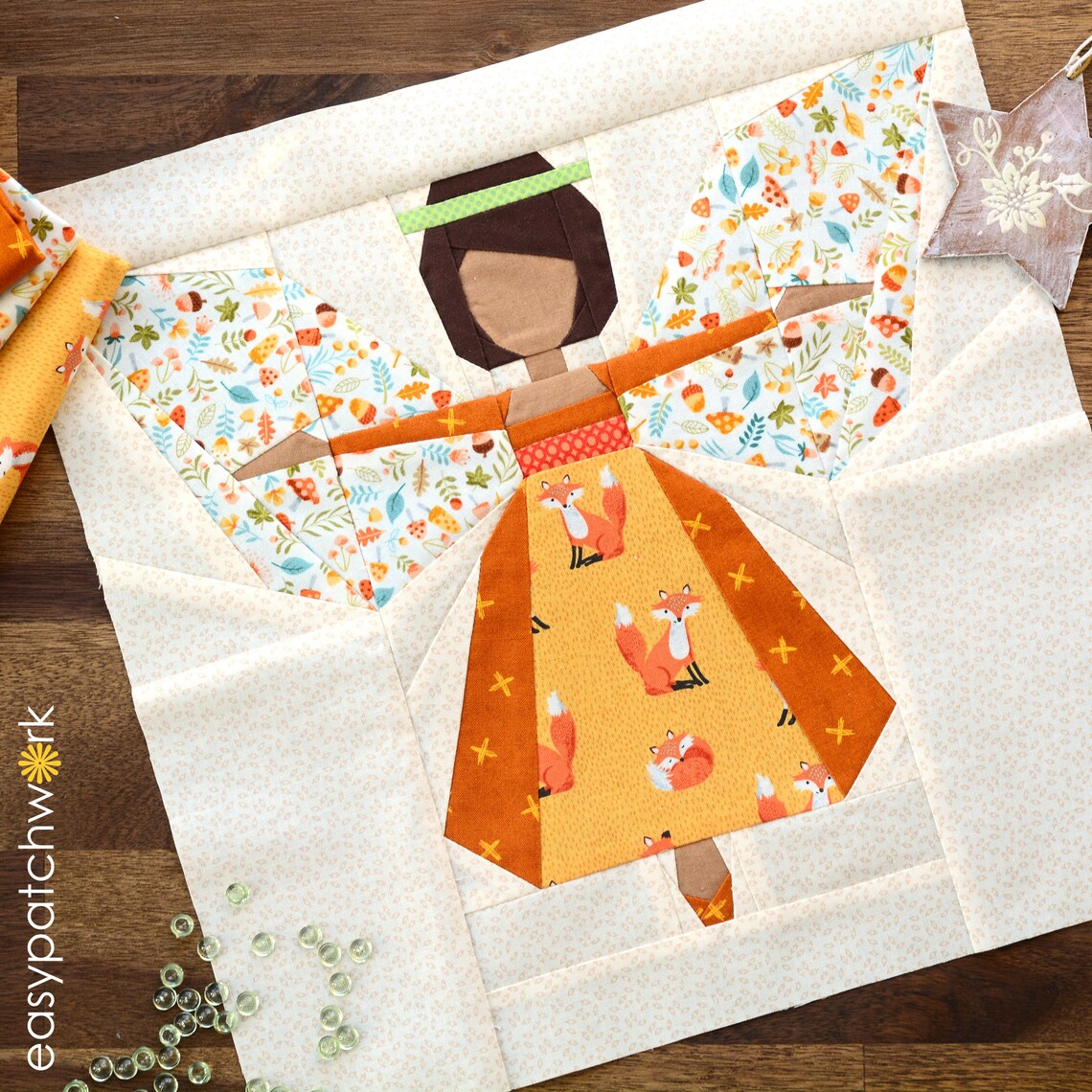 Daphne Enchanted Paper Dolls Single Quilt Block PDF Etsy