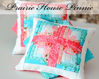 Pinnie de casa de la pradera (patrón de alfiletero con plantillas de paper piecing de base)