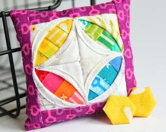 Orange Peel Pincushion PDF Instant Download with FPP Templates