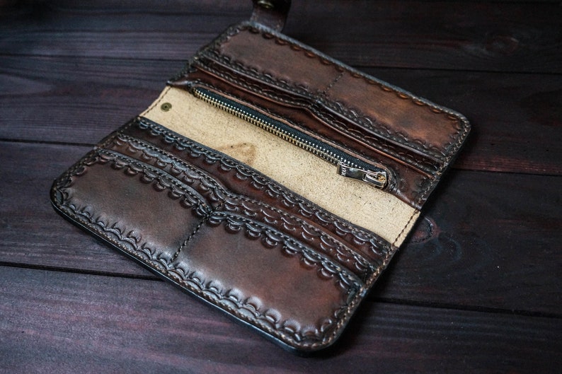 Handmade Leather wallet Alliance,biker wallet,Handmade Leather,long Wallet,Man Wallet,Gift,Chain wallet,Father/'s Day Gift,Wallet