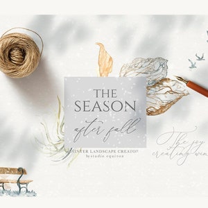 Winter Clipart Set, Christmas Clipart, Autumn Clipart, Watercolor Winter, Watercolor Christmas, Watercolor Fall, Watercolor Owl Clipart
