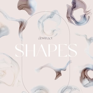 Formes dégradées abstraites Clipart, Art abstrait, Art numérique abstrait, Clipart numérique, Abstrait neutre, Clipart éclaboussures, Clipart formes