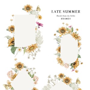 Aquarelle Cadres Floraux Clipart, Cadre Tournesol, Fleurs Aquarelle Botanique, Cadre Tournesol Botanique, Été, Clipart Automne, Numérique