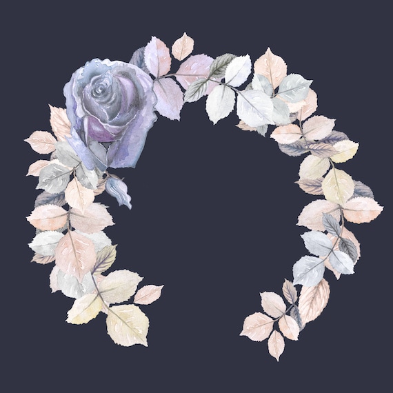 Nuit Aquarelle Fleur Couronne Clipart Clipart Couronne De Roses Clipart De Nuit Rose Violet Rose Couronne Faire Part De Mariage Mariage Logo