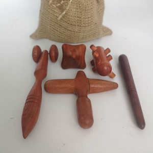 Massage stick, back massage stick, acupressure stick, relax lines Thai Massage Reflexology Wood  gift for Father. .