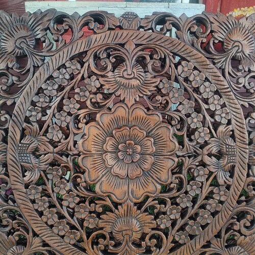 Wood Carving Wall Decoration Beautiful Art Handmade Work Etsy