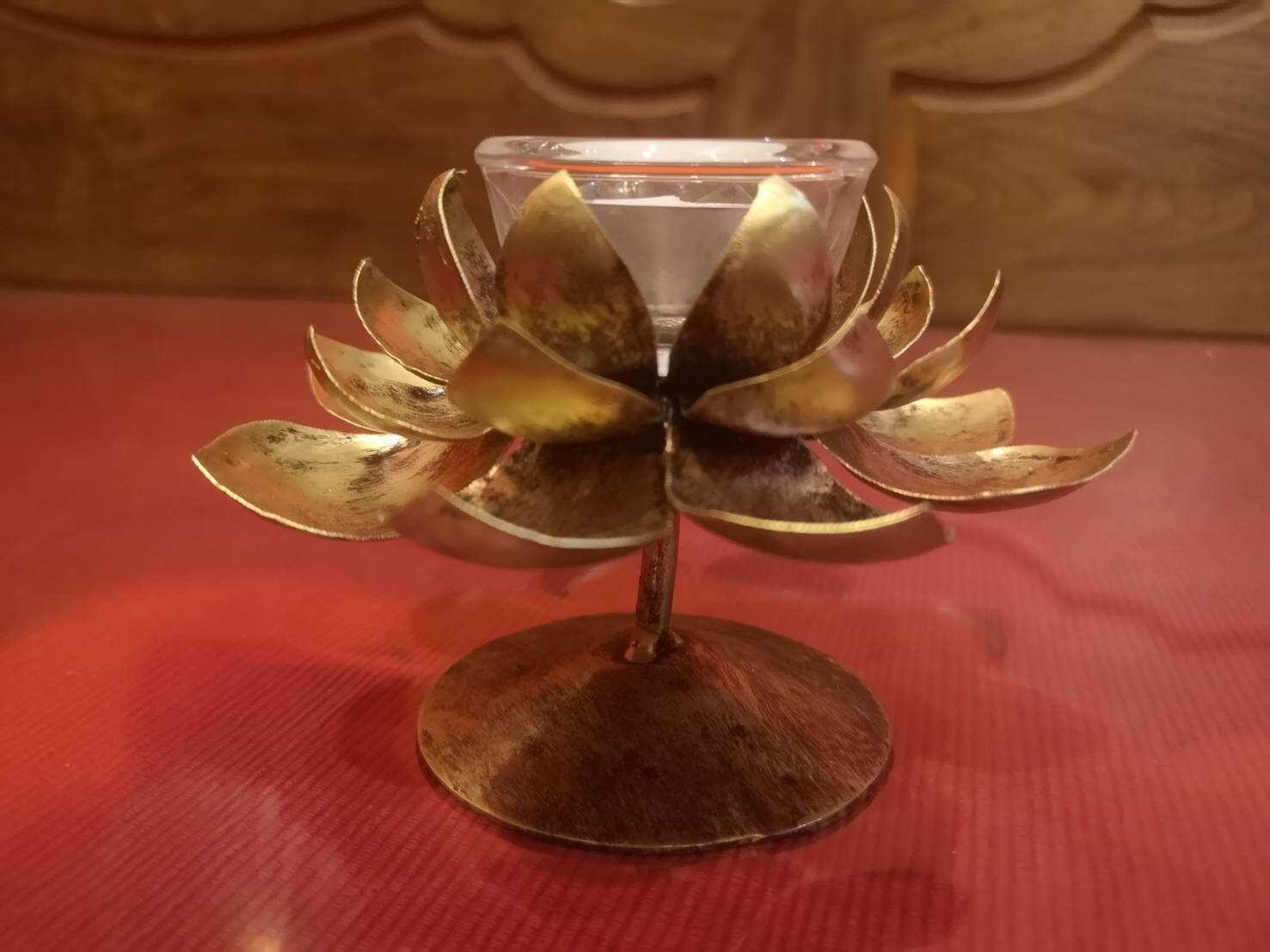 Modern Metal Lotus Candle Holder 4 Inches High. Etsy