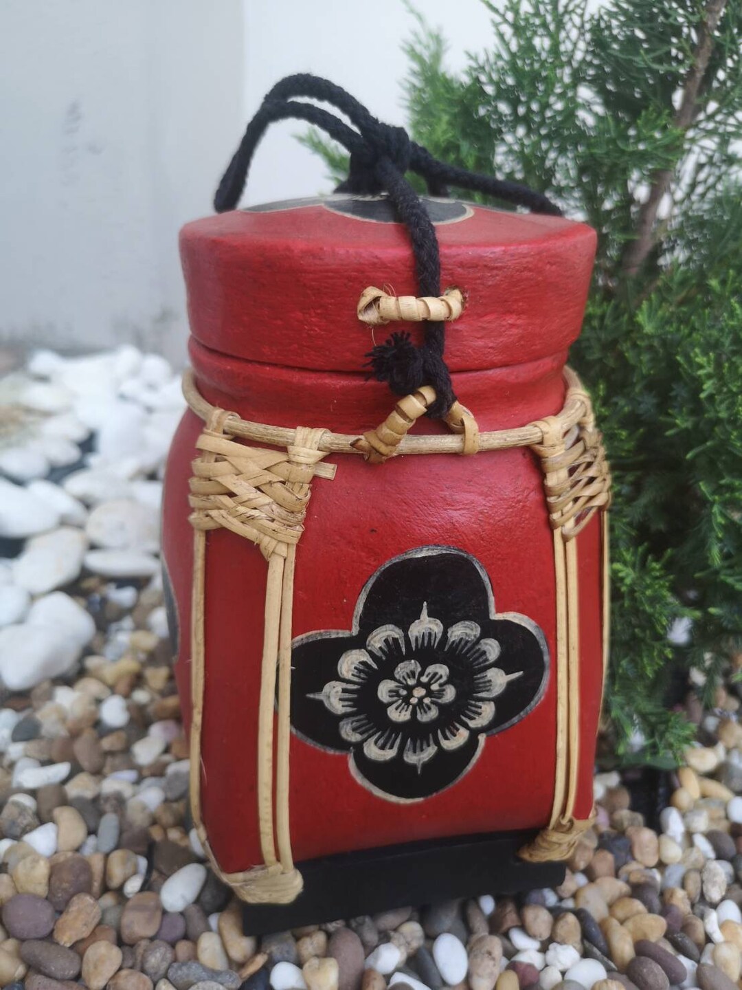 Red Striped Rice Bucket With Souvenir Handicraft Gift. - Etsy