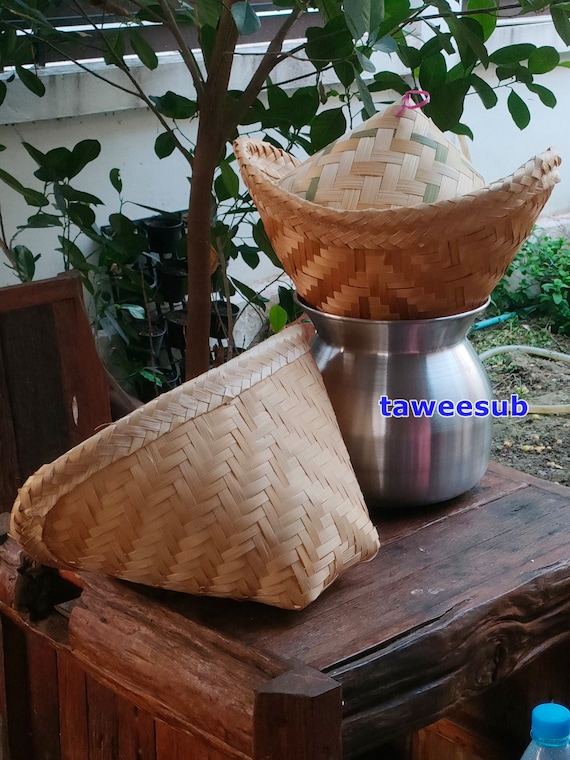 Exotic Art Dine Inner Sticky Rice Steamer Cooking Bamboo Basket for Insert  in Rice Cooker (Basket Diameter 7).