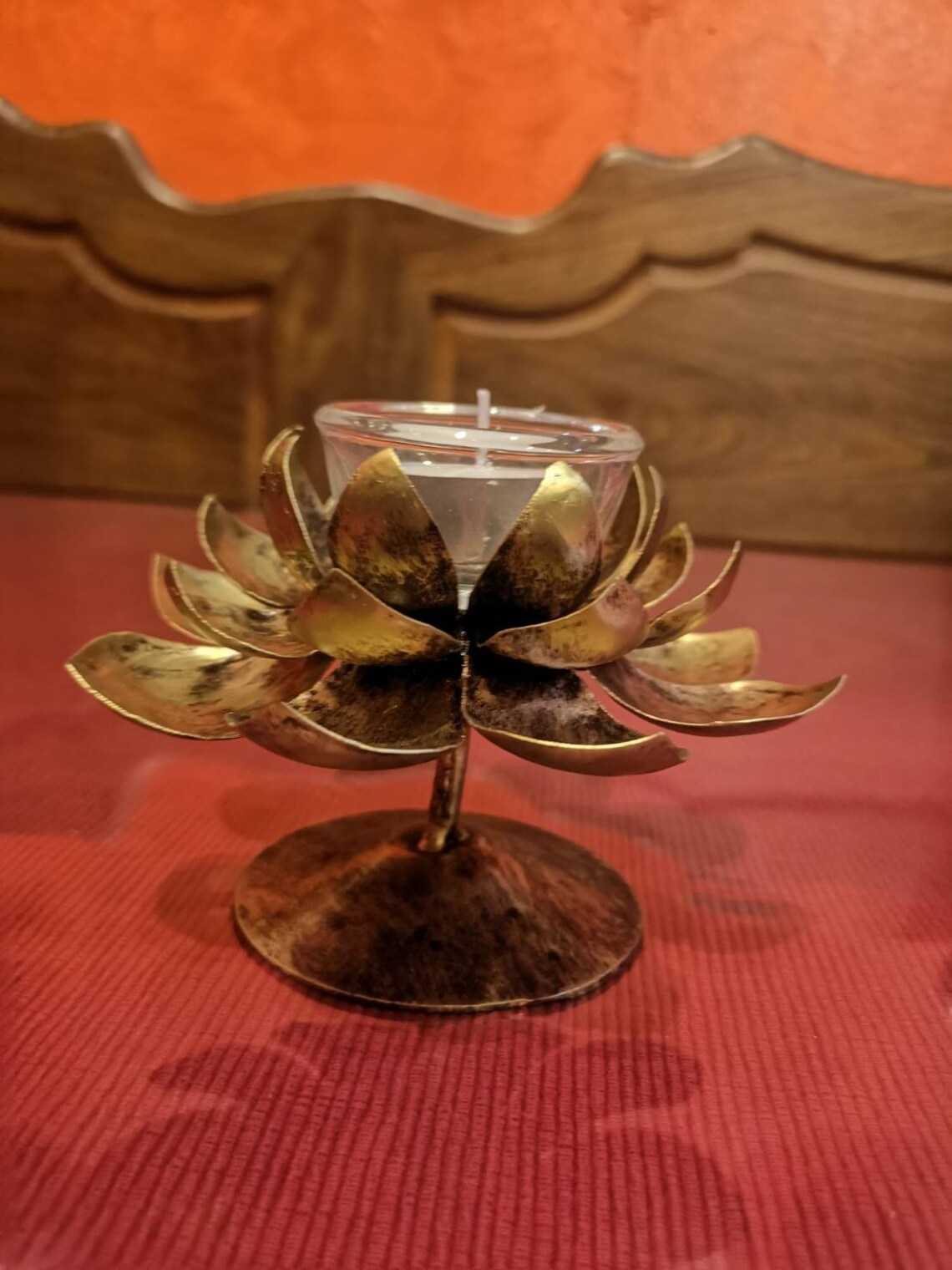 Modern Metal Lotus Candle Holder 4 Inches High. Etsy