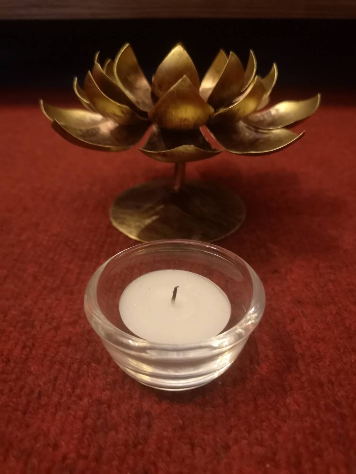 Modern Metal Lotus Candle Holder 4 Inches High. Etsy