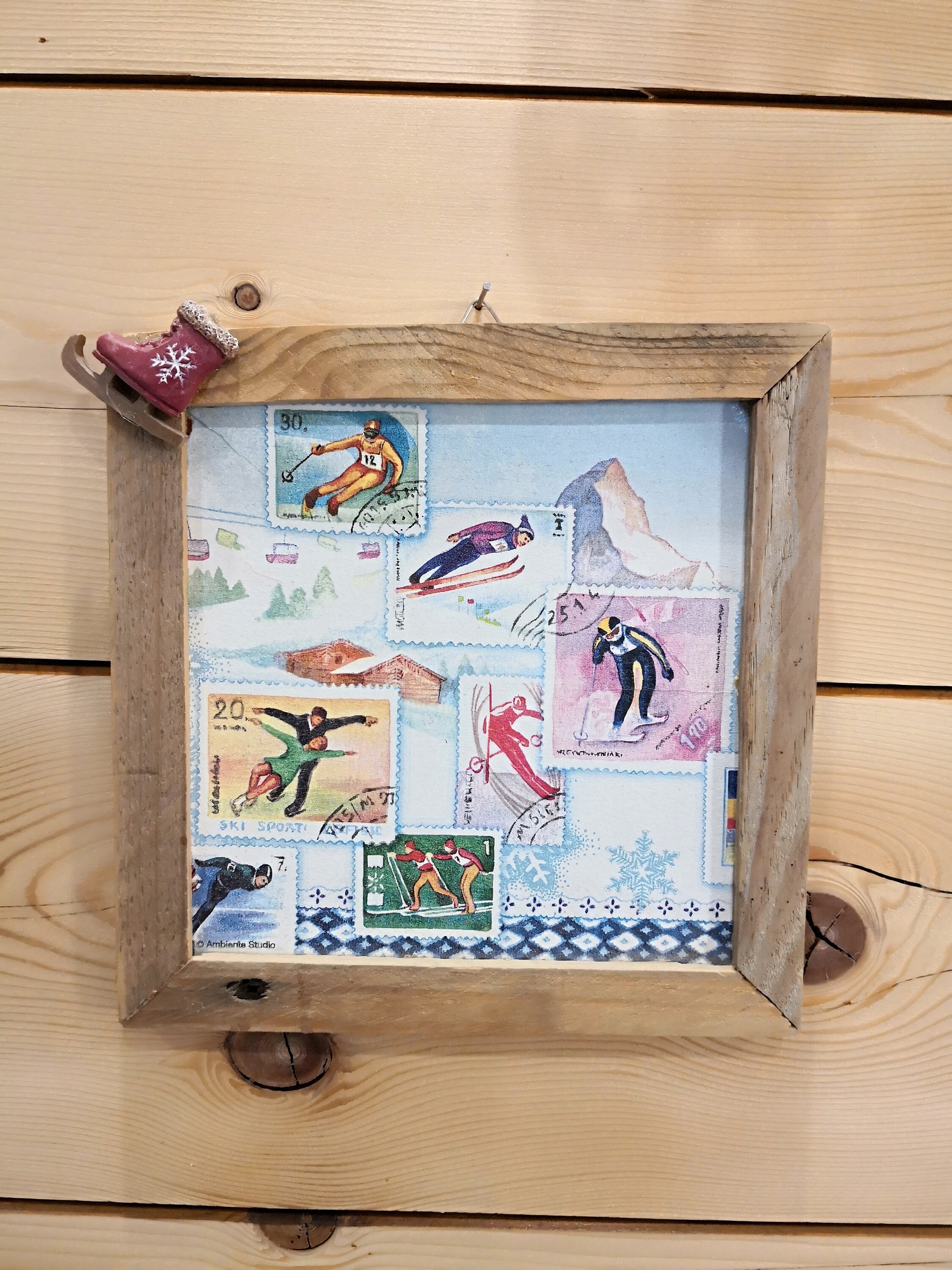 Tableau Déco Montagne Ambiance Chalet Les J.o Au Ski