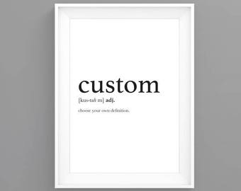 Custom Definition Diet Print Instant Download Printable Art Typography Poster Quote Print Motivational Prints Digital Print