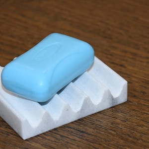 Soap dish white marble