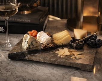 Tagliere per formaggi in marmo / Tagliere per salumi in pietra / Regalo per l'inaugurazione della casa / Regalo di nozze / Regalo di lusso per la cucina per lei