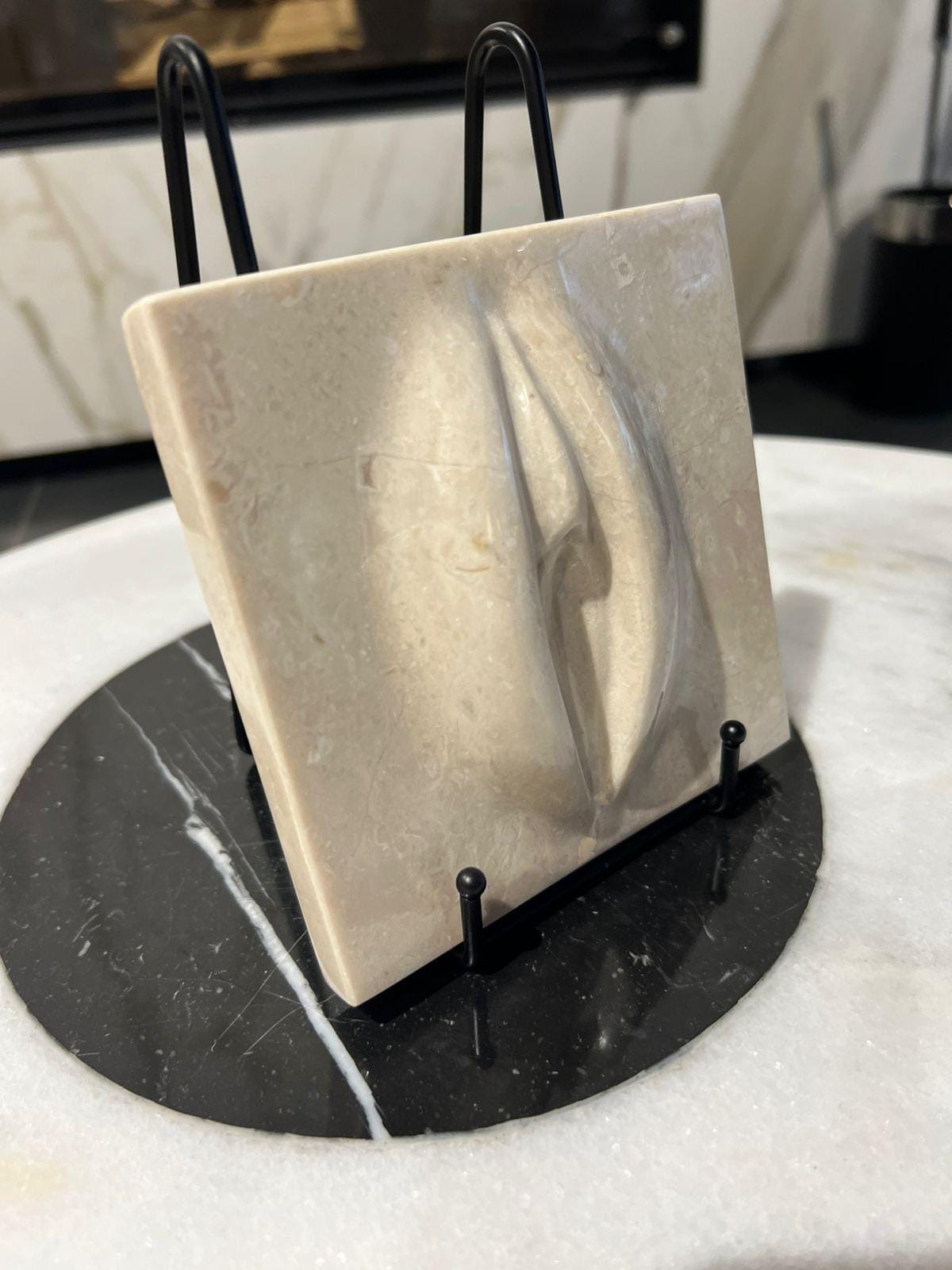 Hand‑carved Marble Abstract Sculpture | Modern Minimalist Stone Art ...