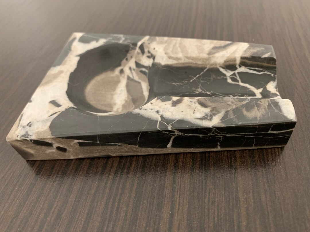 Marble Ashtray Vintage Ashtray Cigarashtray Catchall Solid Etsy