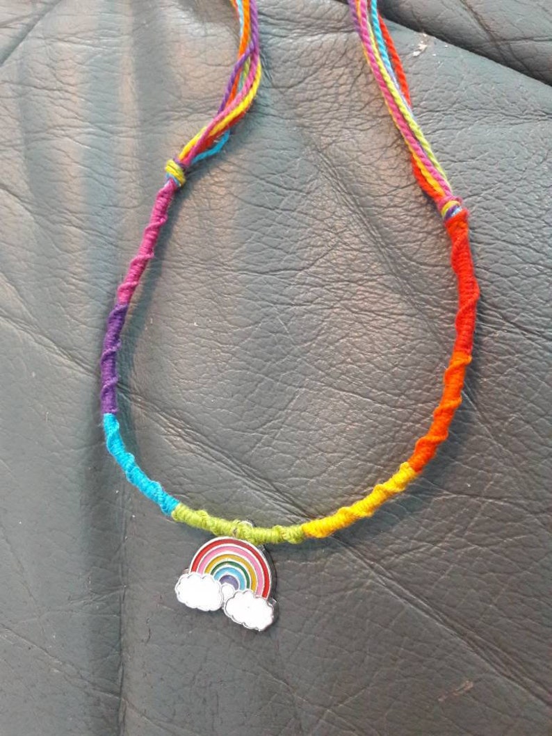 friendship bracelet Rainbow charm bracelet LGBT rainbow charm colourful bracelet rainbow bracelet pride bracelet