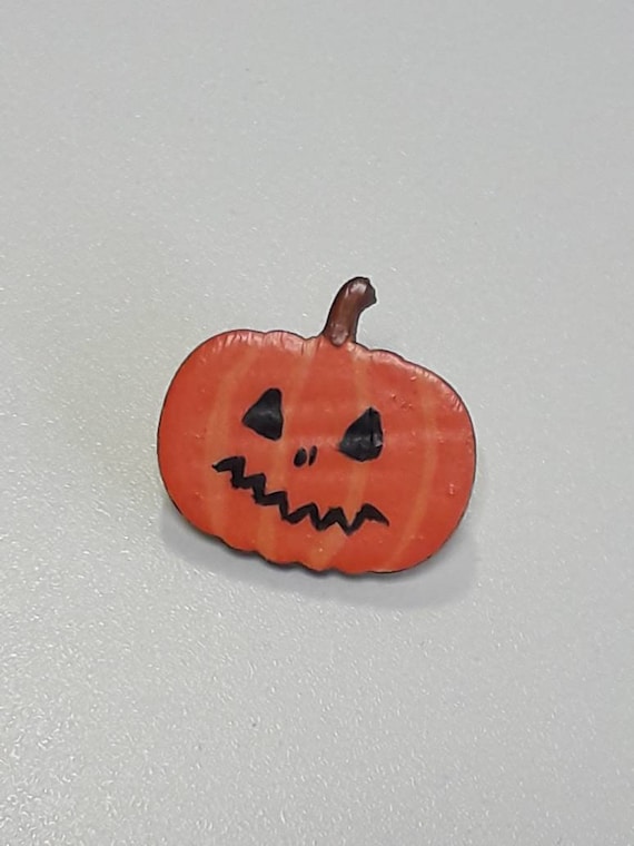Jack o Lantern 2 Halloween Badge 25mm Button Pin