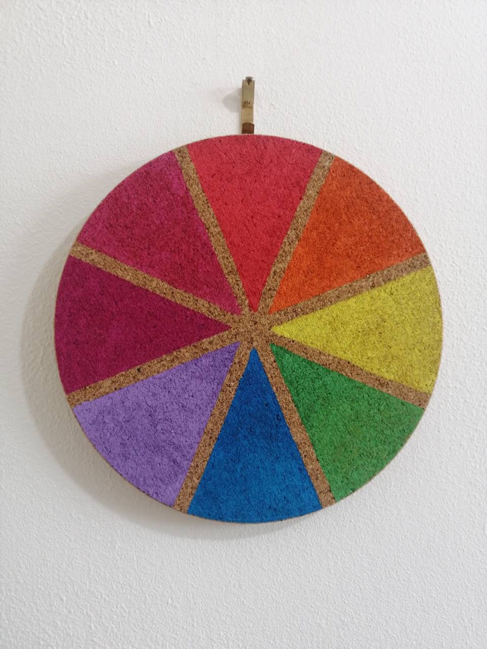 Rainbow cork board round pin display 6 inches round Etsy