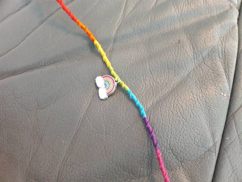 friendship bracelet Rainbow charm bracelet LGBT rainbow charm colourful bracelet rainbow bracelet pride bracelet
