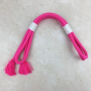 Japanese obijime cord for kimono, vintage, silk, fuchsia, Japan import