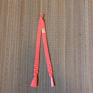 Vintage Japanese peach colour himo, waist cord ties for haori jacket, Japan import