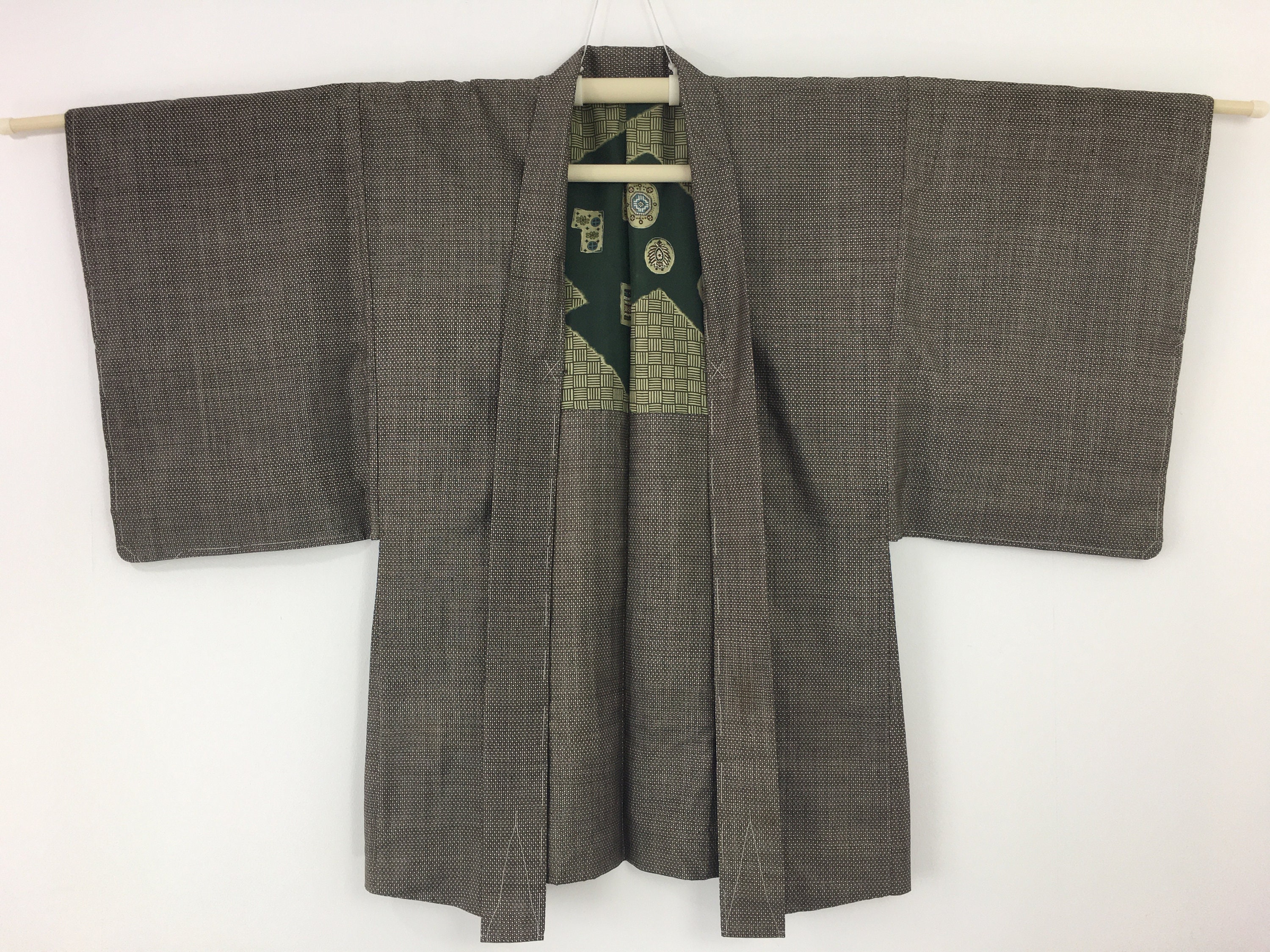 Japanese Men's Kimono Haori Jacket Set Vintage Grey - Etsy UK