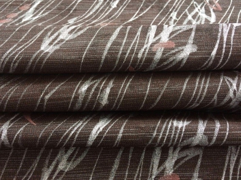 Japanese brown silk kimono fabric sold by the metre Japan import width 36cm