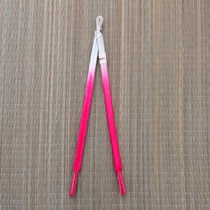 Vintage Japanese white & fuchsia himo waist cord ties for haori jacket, Japan import