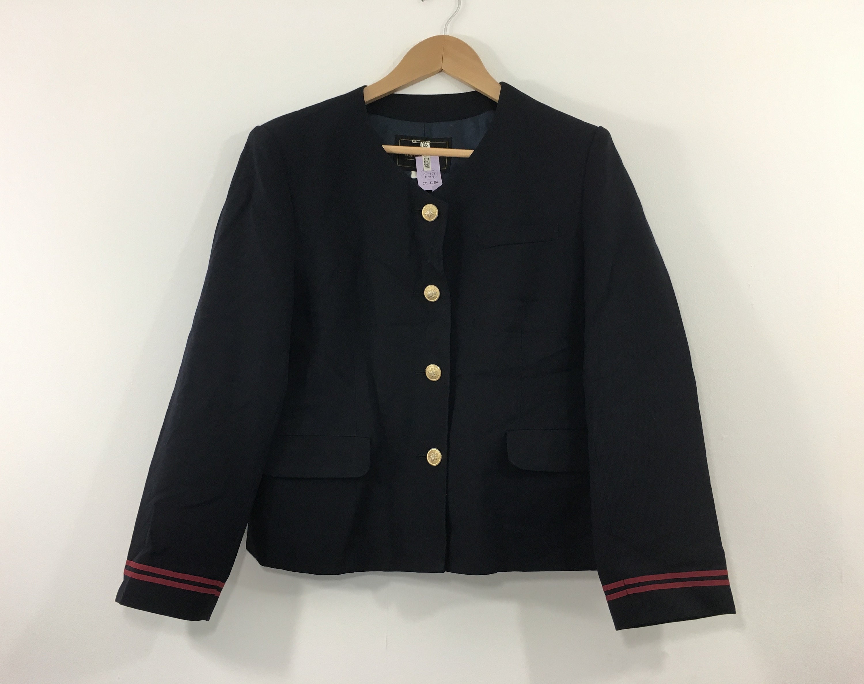Japanese school girl high school jacket vintage medium made Etsy