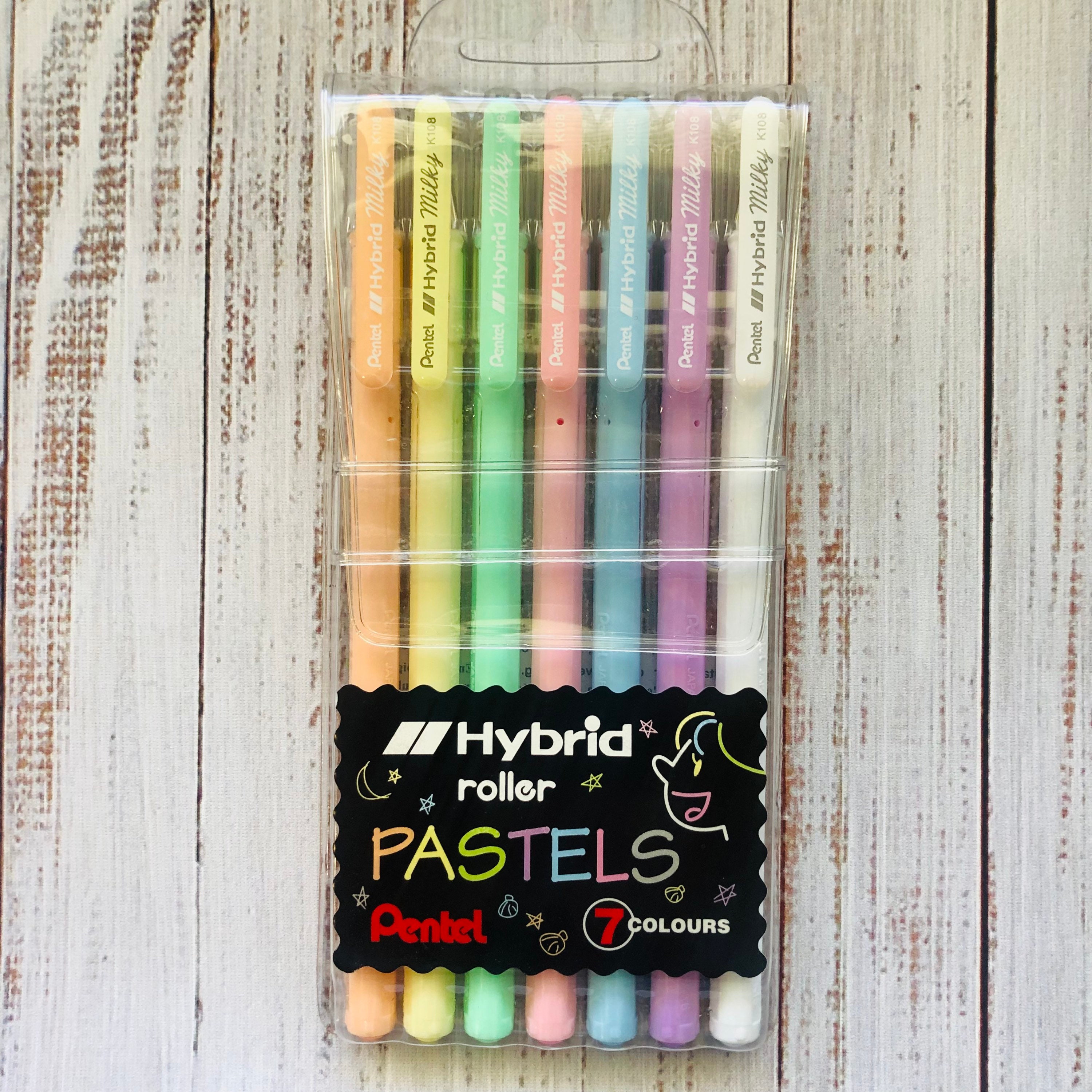 Pentel Milky Brush Pen - 8 Color Set