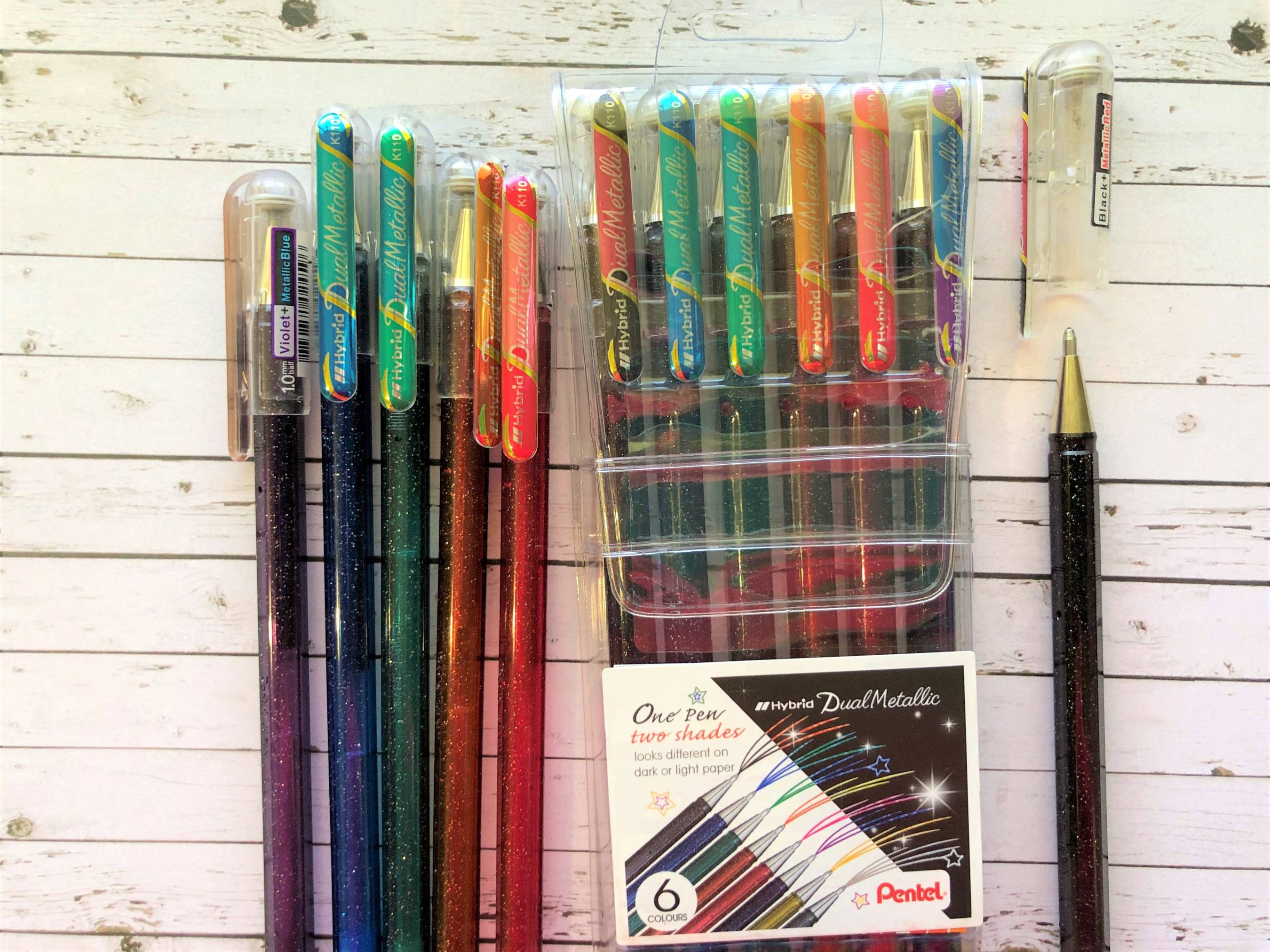 Gel Pen Set Pentel Hybrid Dual Metallic Pens Sparkly Pen Pen