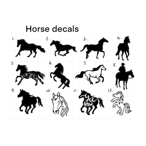 Horse Decal Sticker, Vinyl Horse Sticker, Horse Stickers, Cute Horse Sticker, Laptop Sticker, Horse Decal, Horse Lover Gift, Car Stickers