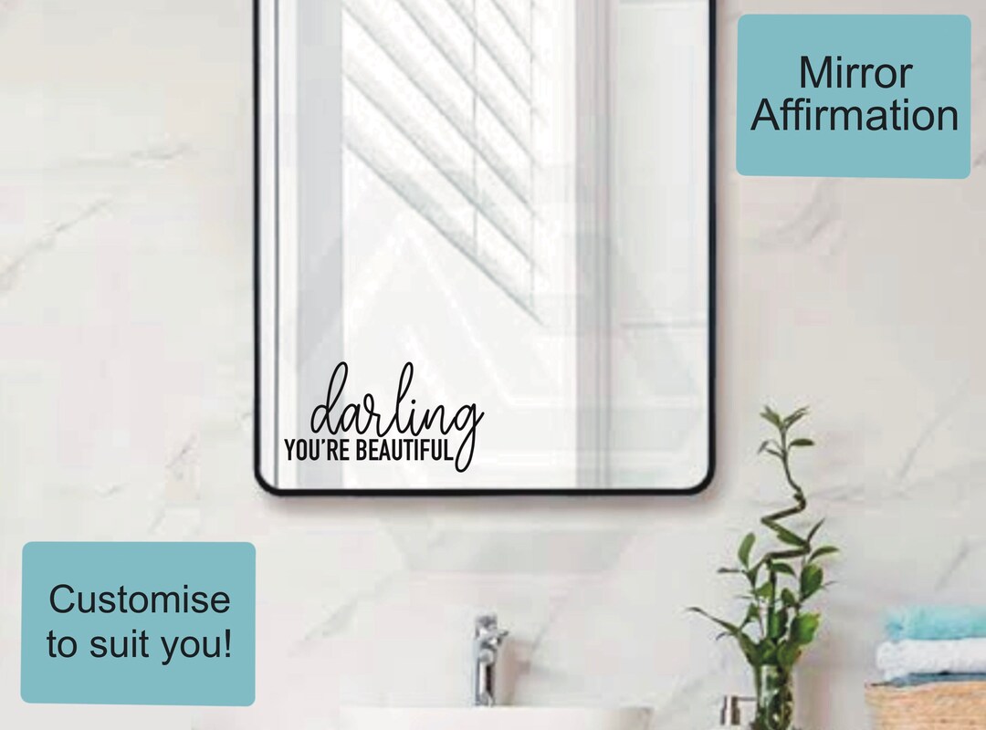 You Are Beautiful Mirror Decal Sticker You Are Beautiful Etsy Australia