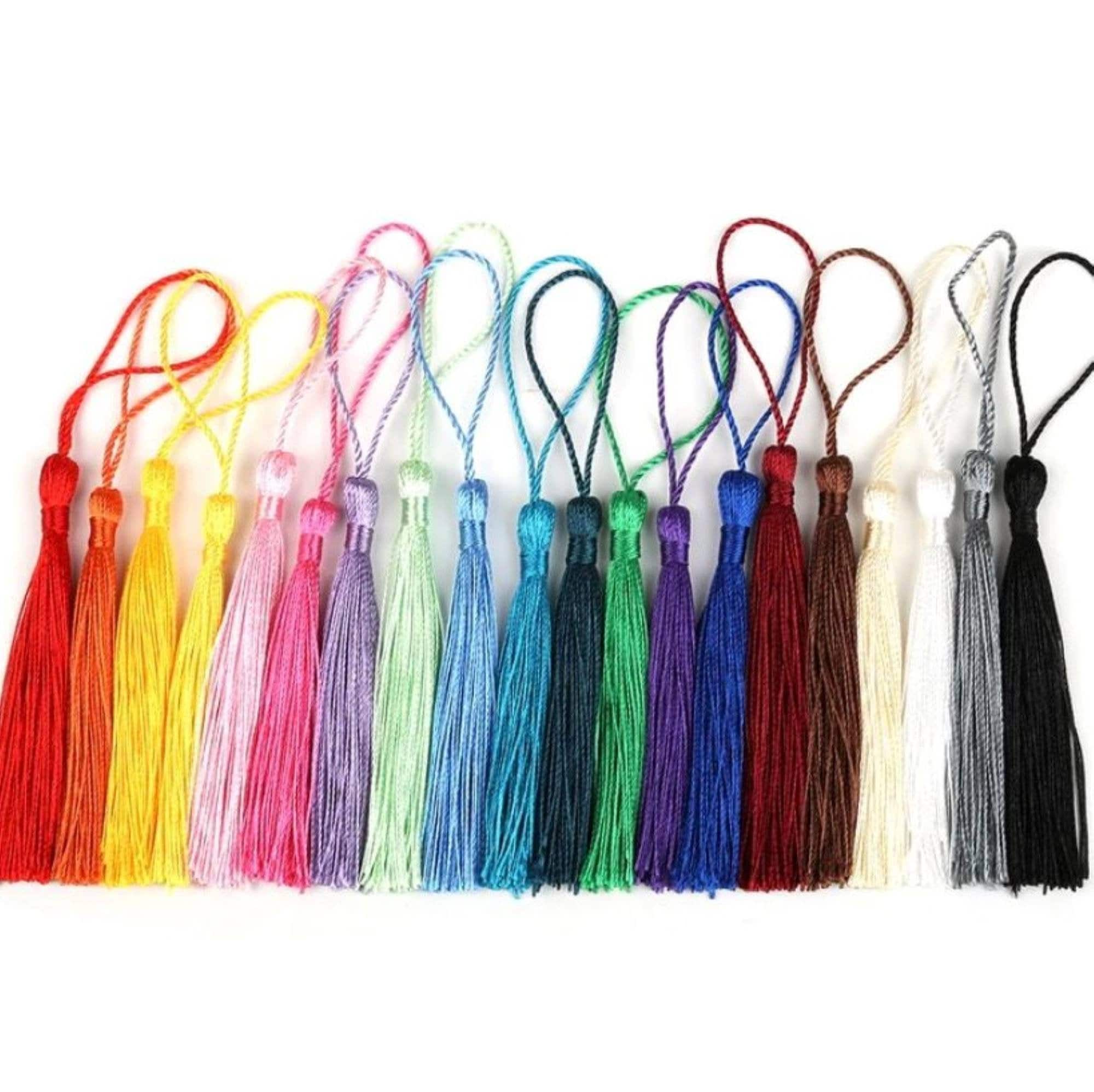Trade wholesale suppliers Rayon style Fine Bookmark tassel Black pack
