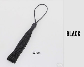 Black Tassels Bookmark Tassels Packet of 10 DIY Craft 