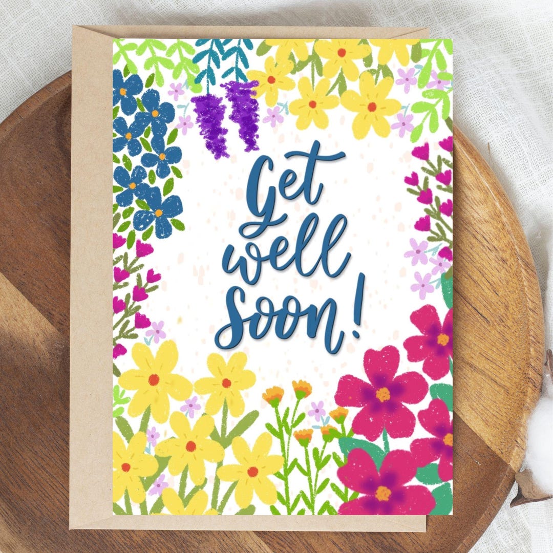 Get Well Soon Card, Printable Greeting Card (digital Download) With ...
