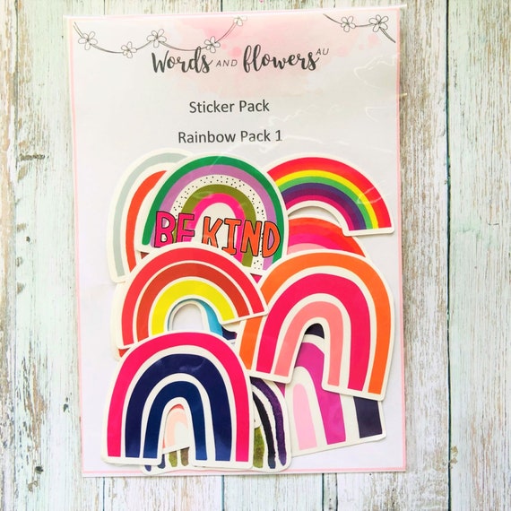 Boho Rainbow sticker pack