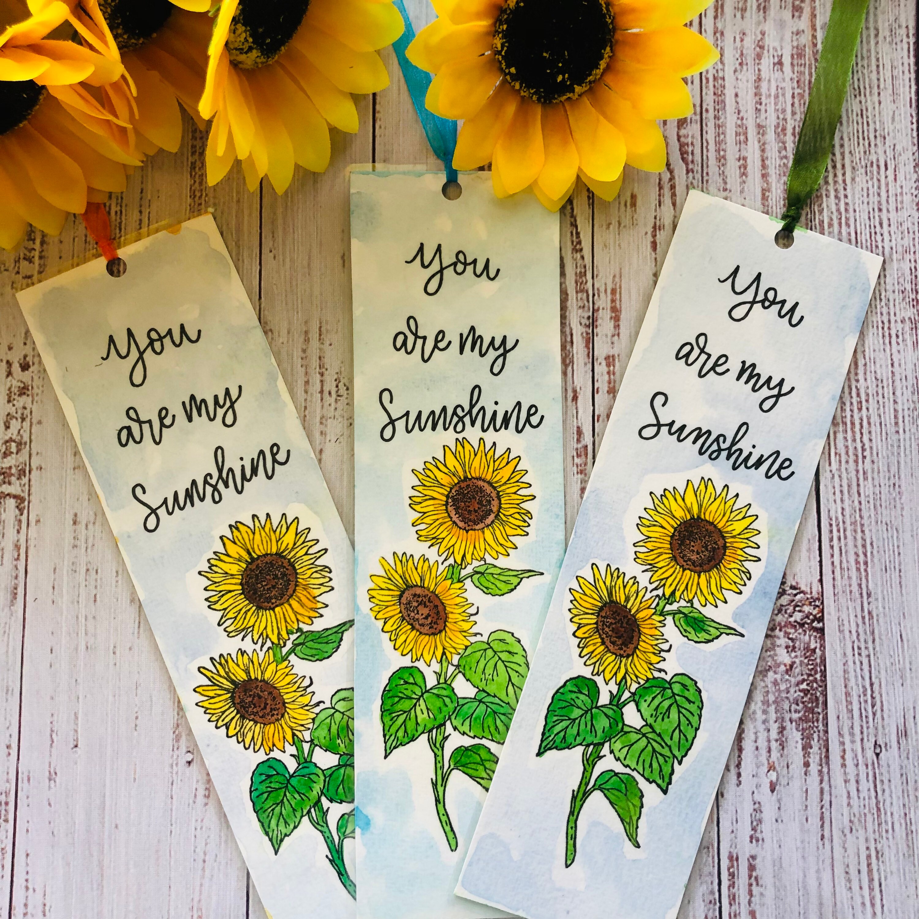 Sunflower Bookmarks Custom Bookmarks Personalised Etsy Australia