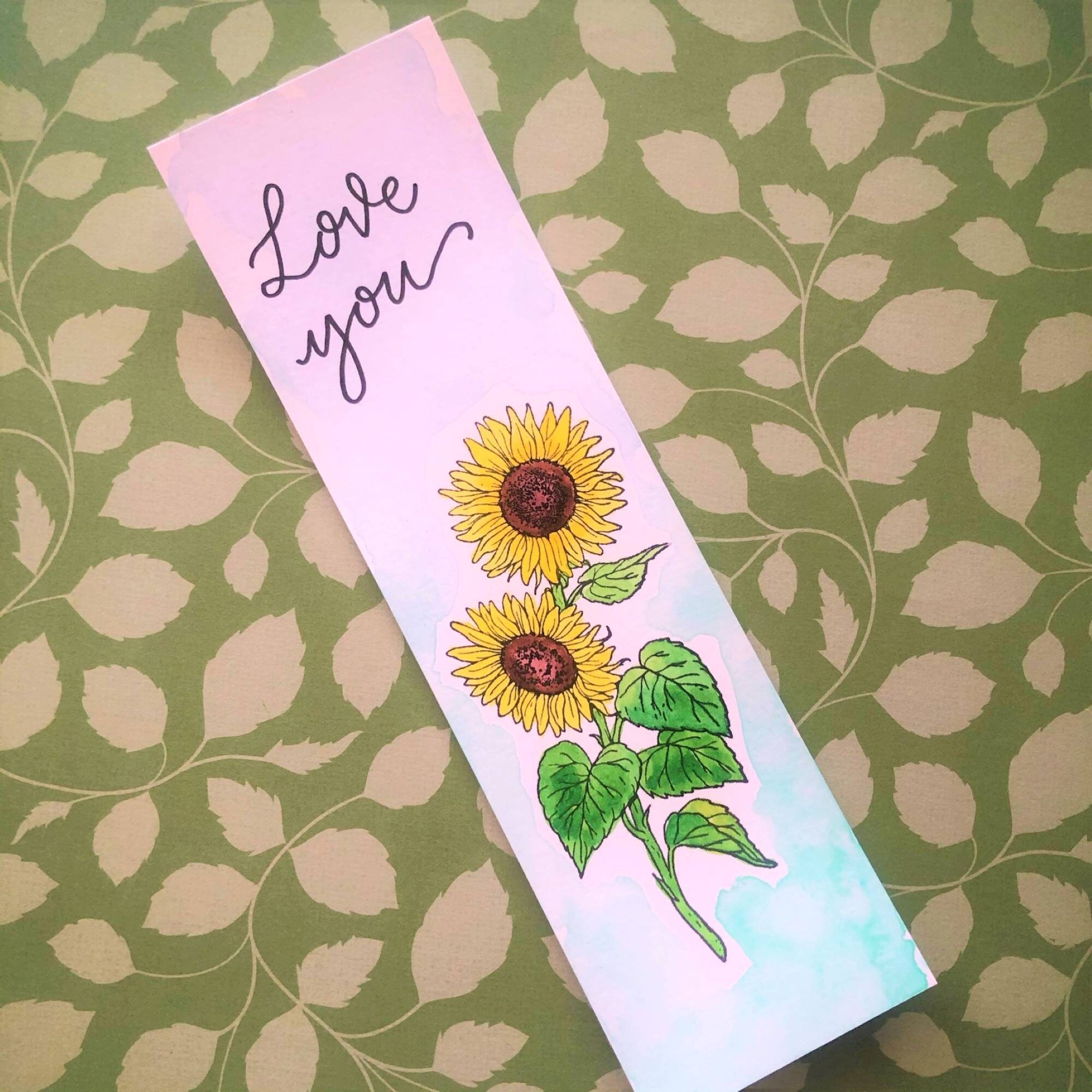 Sunflower Bookmarks Custom Made Bookmarks Personalised Etsy