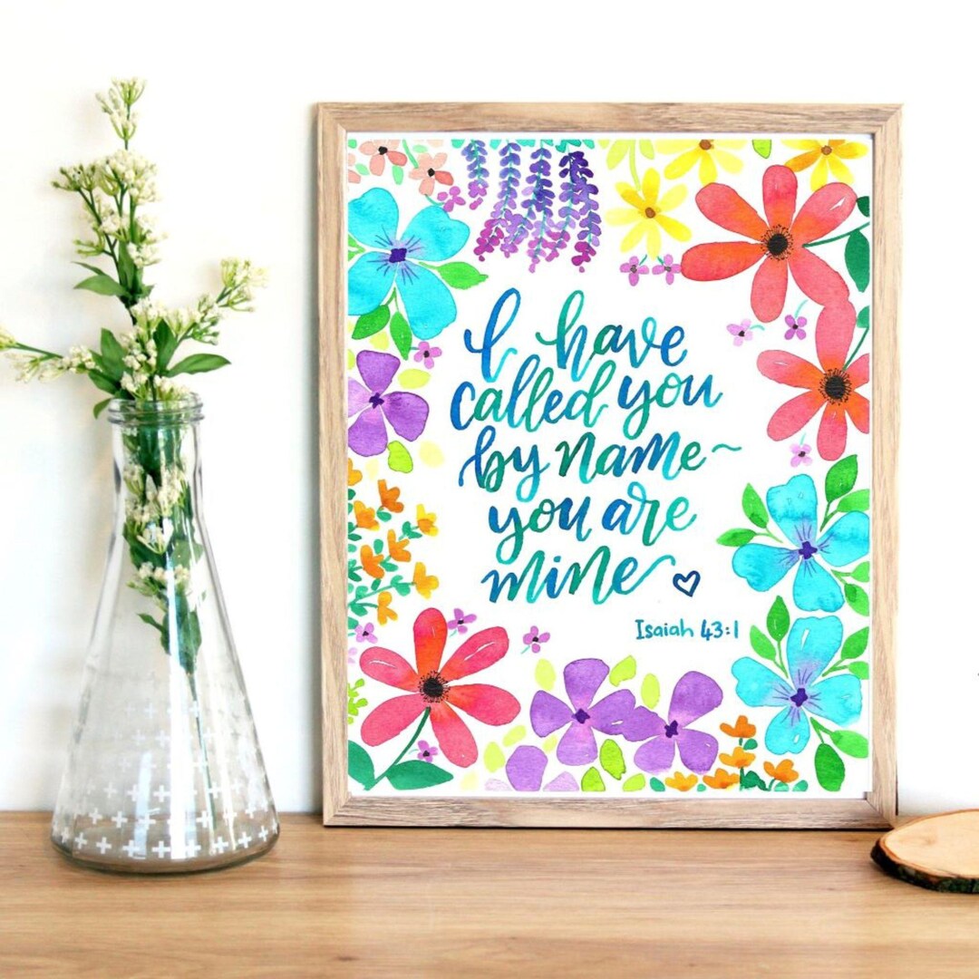 Bible Verse Art, Scripture Print, Christian Wall Art Gift - Etsy