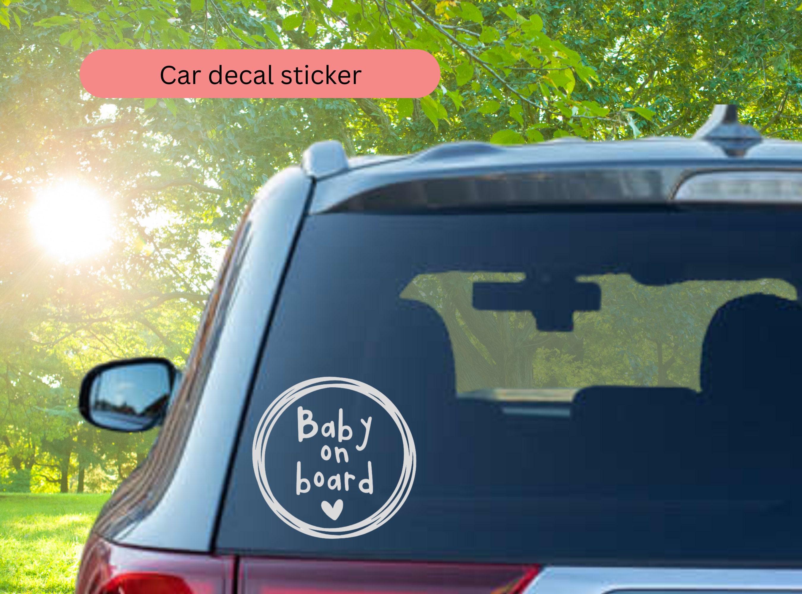 Baby On Board / Prince On Board Car Window Sticker - 2 Pack, Removable, No Magnets Or Damage - View #7