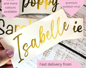Personalised Vinyl Name Stickers: Waterproof Decals for Water Bottles, Glasses and Other Surfaces