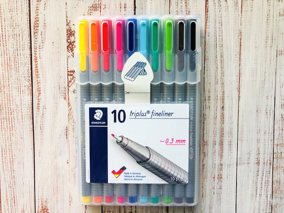 Staedtler Triplus Fine Liners, Pack of 10 Fine Liners, Lettering