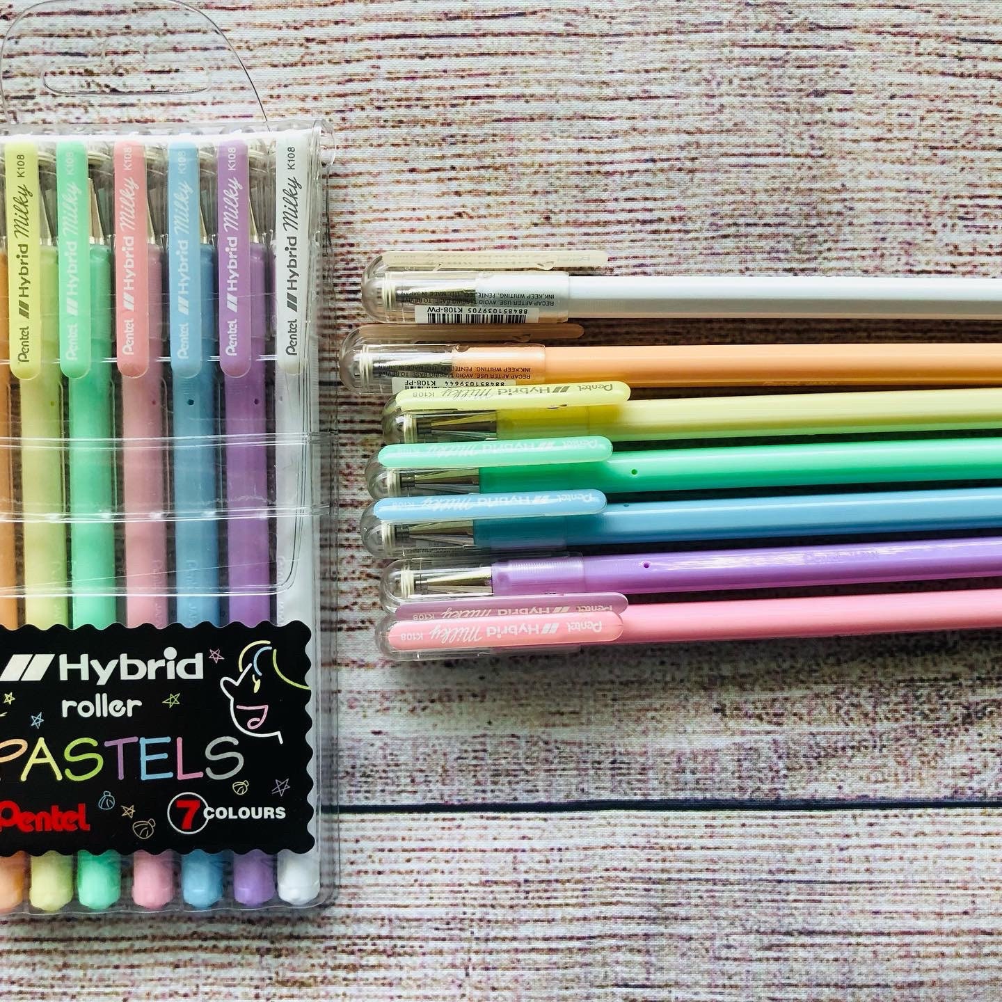 Pentel Milky Gel Pens, Pastel Gel Pens, Journaling Pens, Planner Pens,  Scrapbooking Pens, Gel Pen Set, Stationery Gift, Pens for Kids 