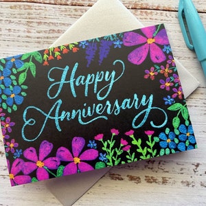 Anniversary Card, Happy Anniversary, Watercolour Cards