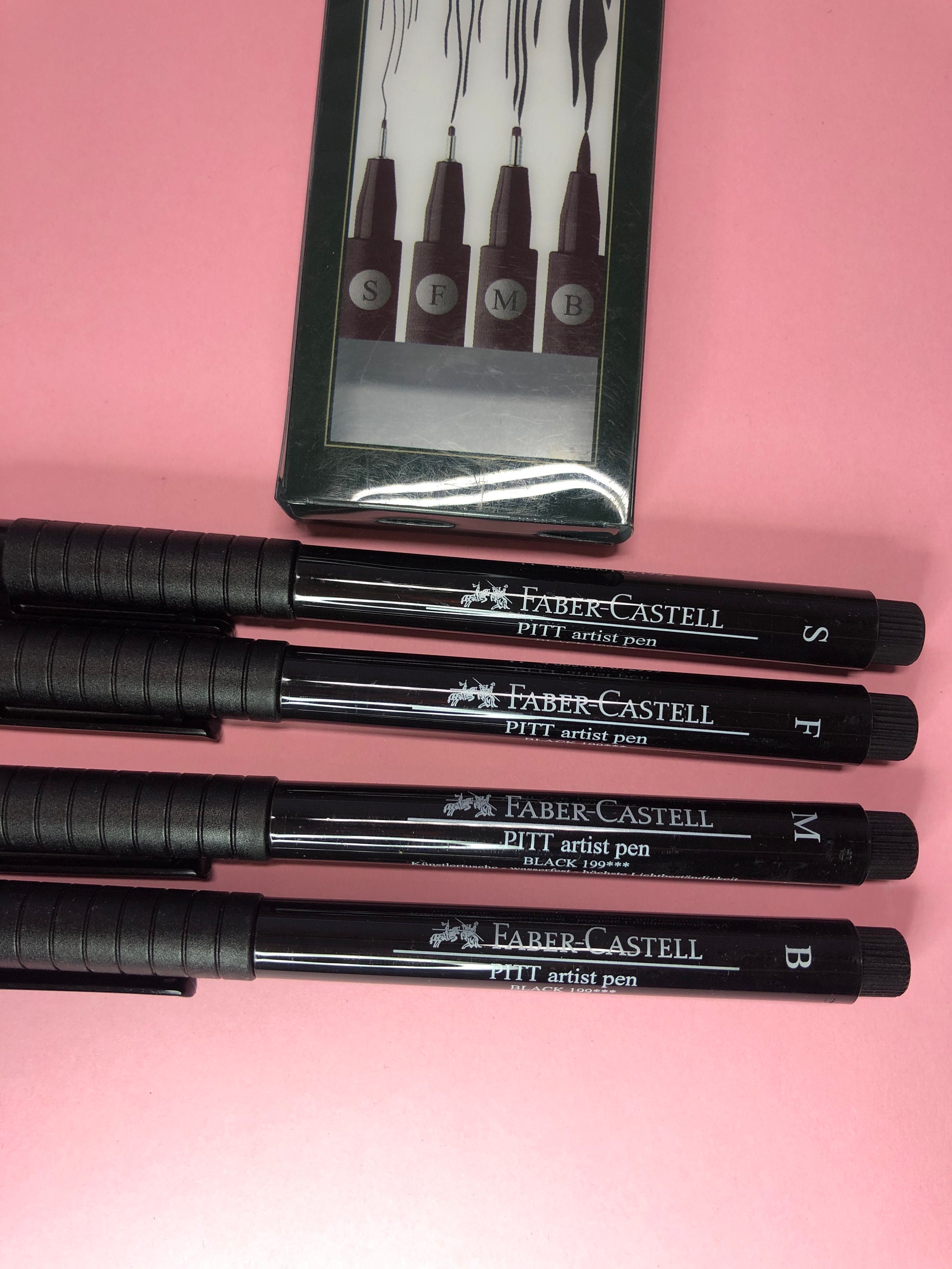 Uni Pin Fineliner Drawing Pen - Complete Set of 9 Grades - Black Ink